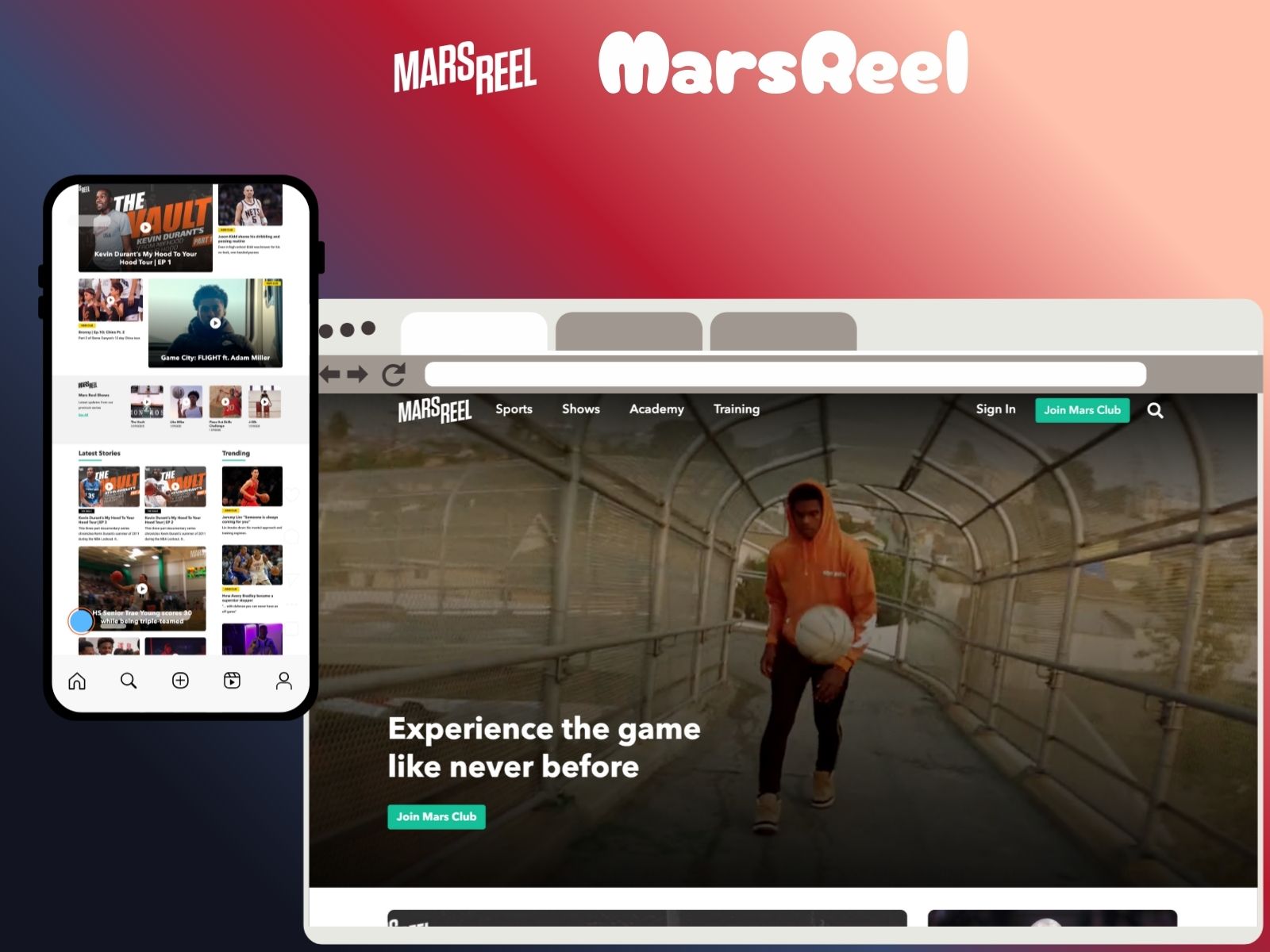 MarsReel website preview