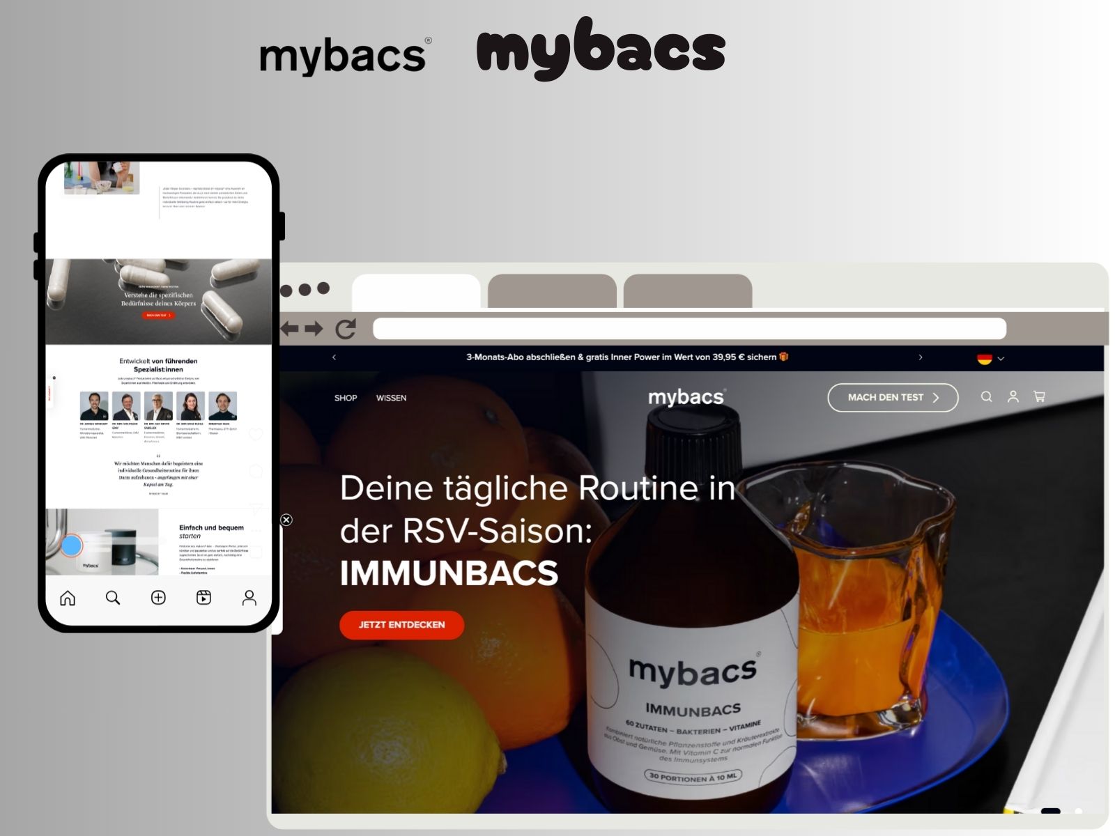 MyBacs website preview
