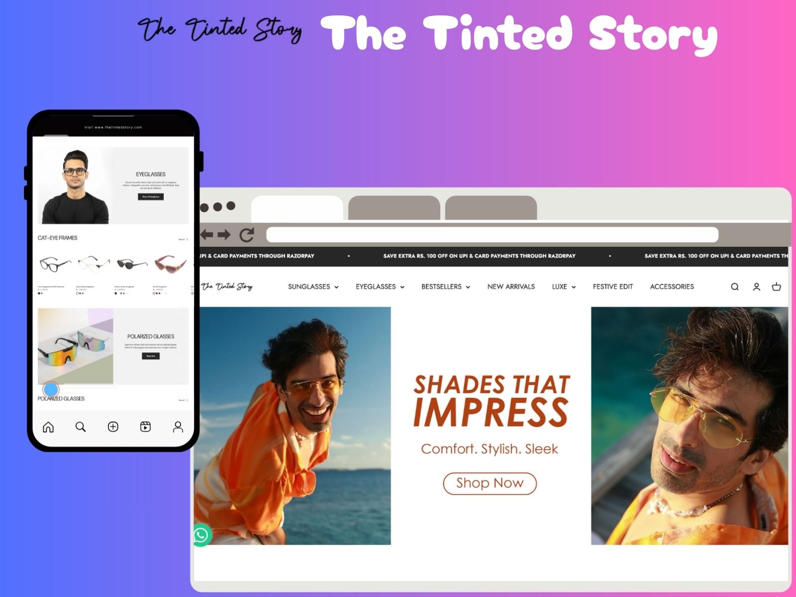 The Tinted Story website preview